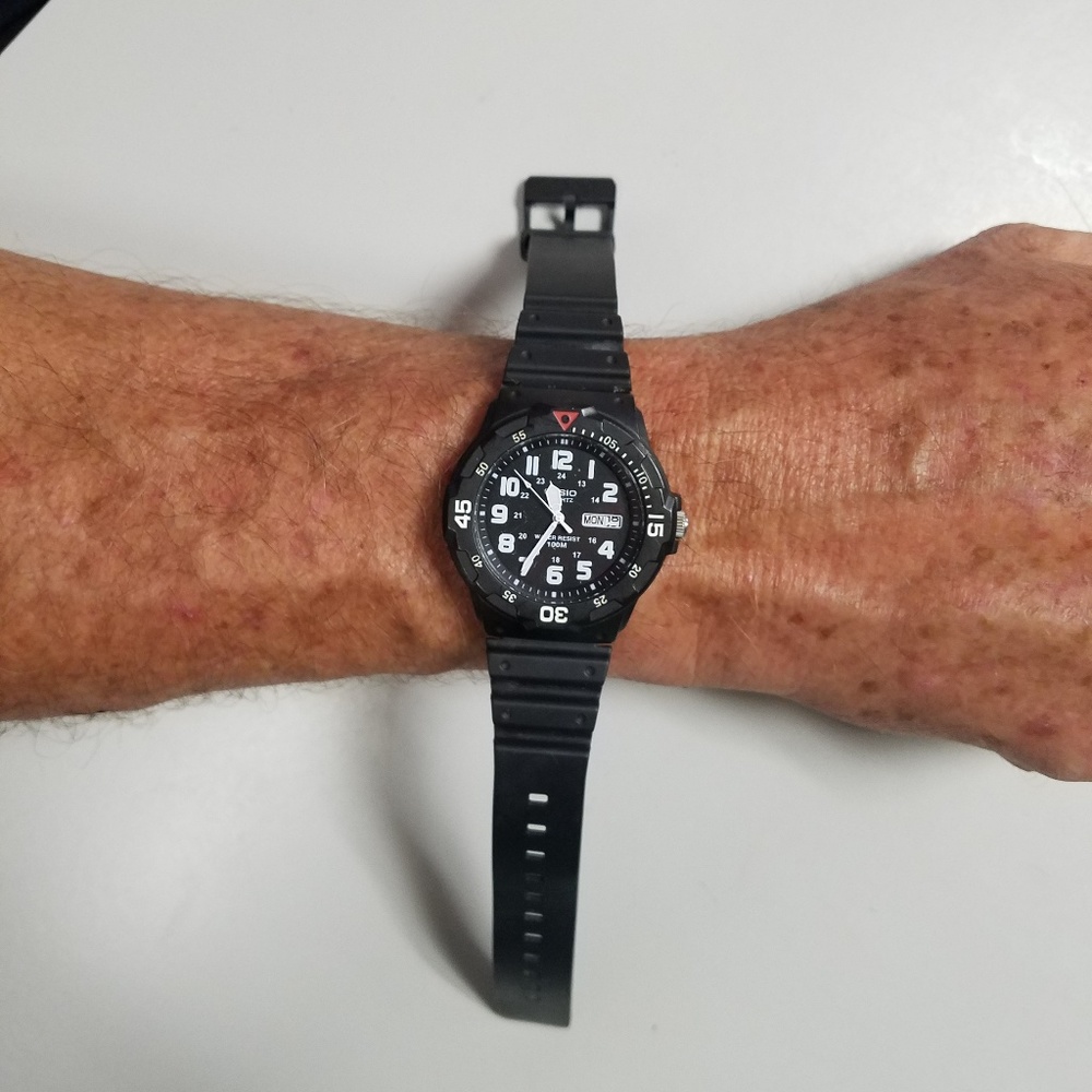Casio Three Hand Analog 100M Water Resistant watch